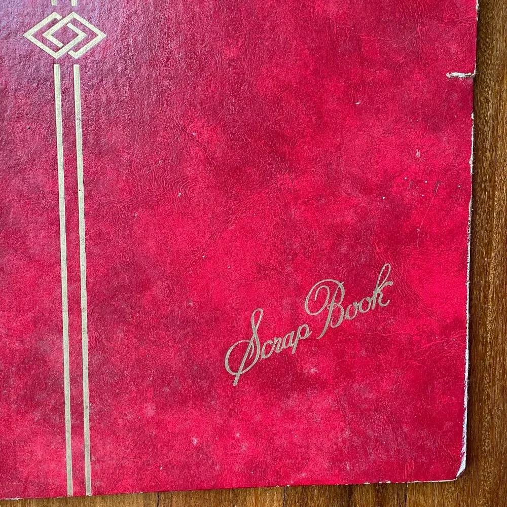 Vintage Red Photograph Scrapbook Album